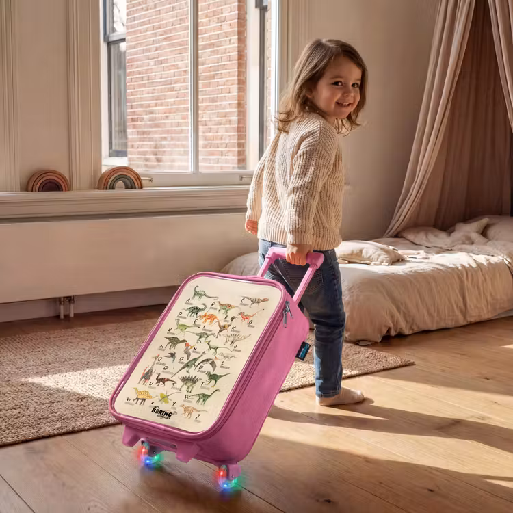 Kinderkoffer - Roze - Dino alfabet — 3