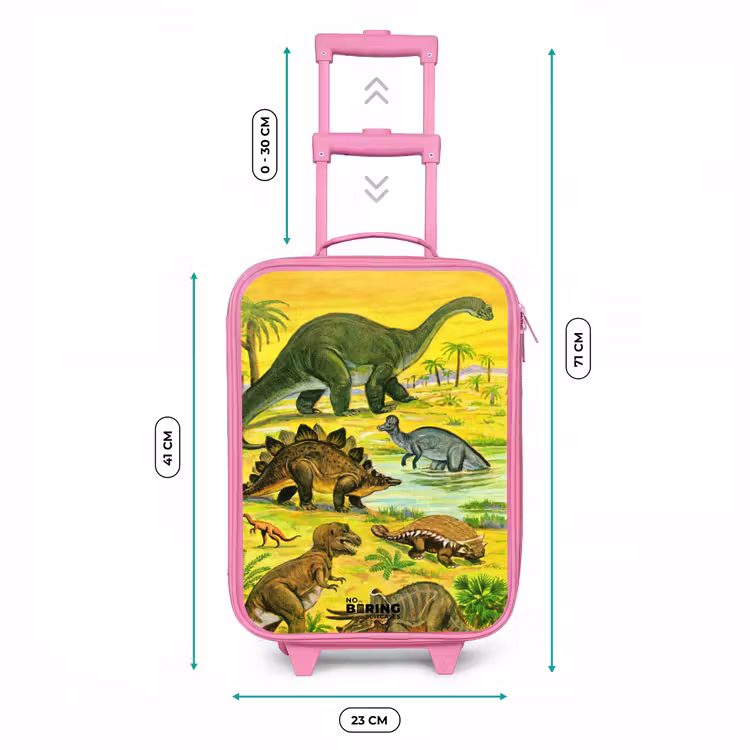 Kinderkoffer - Roze - Dino's bij het water — 5