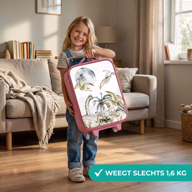 Kinderkoffer - Roze - Dino's in de jungle — 2