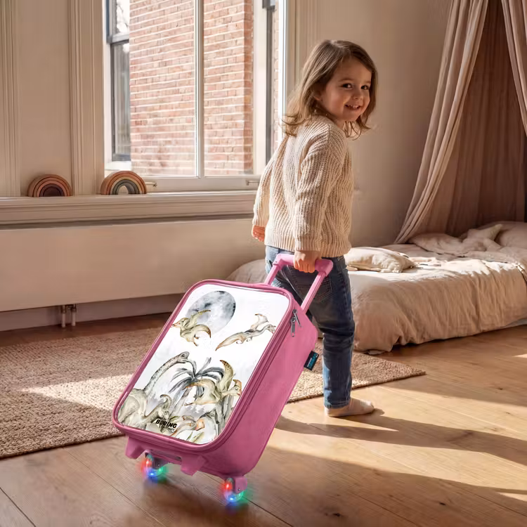 Kinderkoffer - Roze - Dino's in de jungle — 3