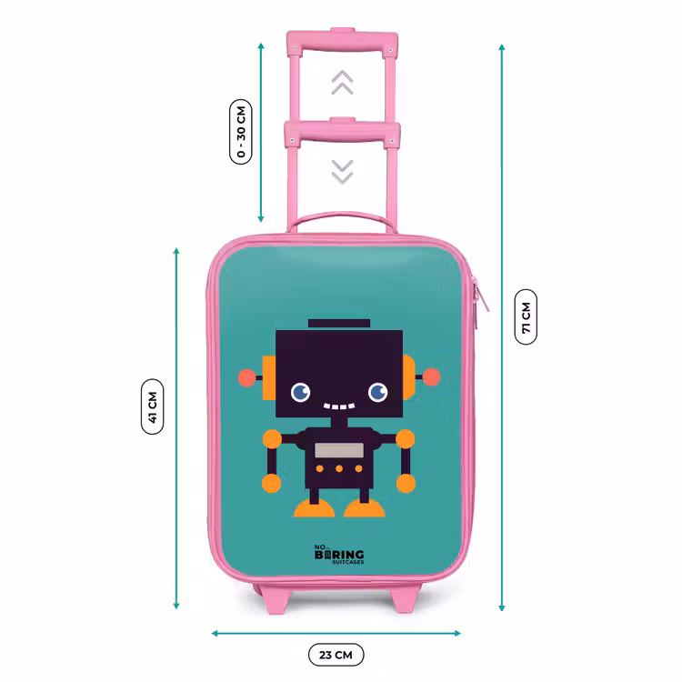 Kinderkoffer - Roze - Groene robot — 5