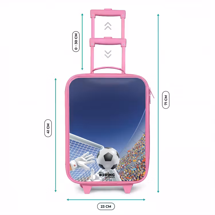 Kinderkoffer - Roze - Keeper die een voetbal tegenhoud — 5