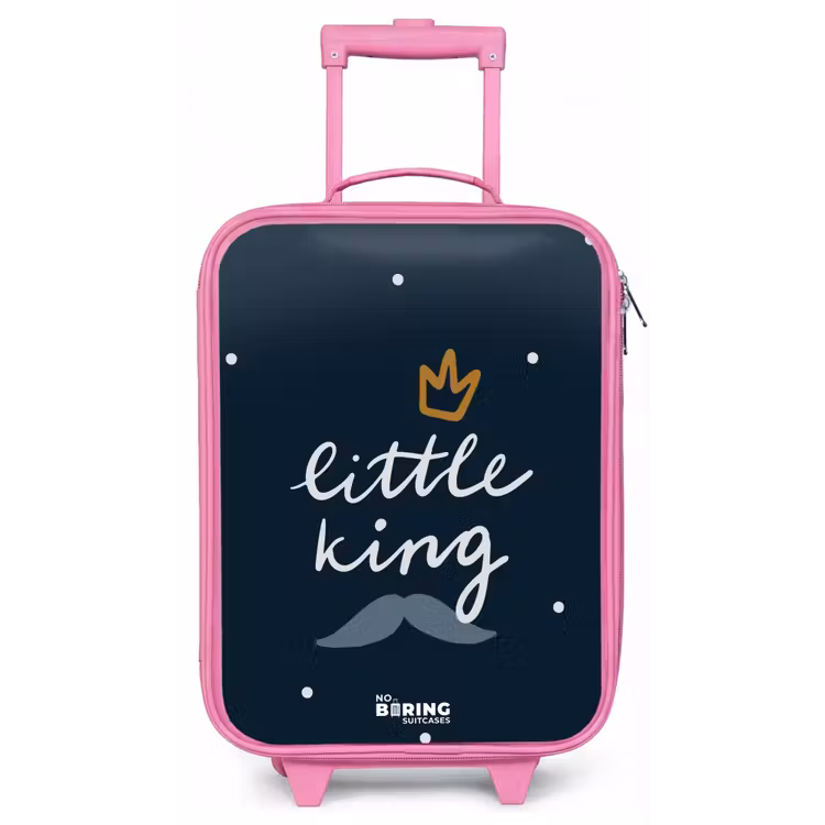 Kinderkoffer - Roze - Little king met stippen — 1