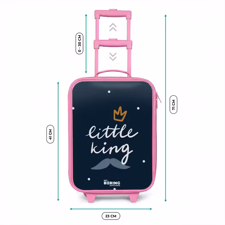 Kinderkoffer - Roze - Little king met stippen — 5