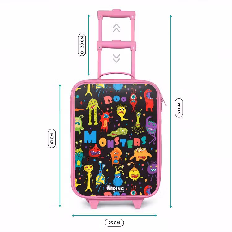 Kinderkoffer - Roze - Patroon van monsters — 5