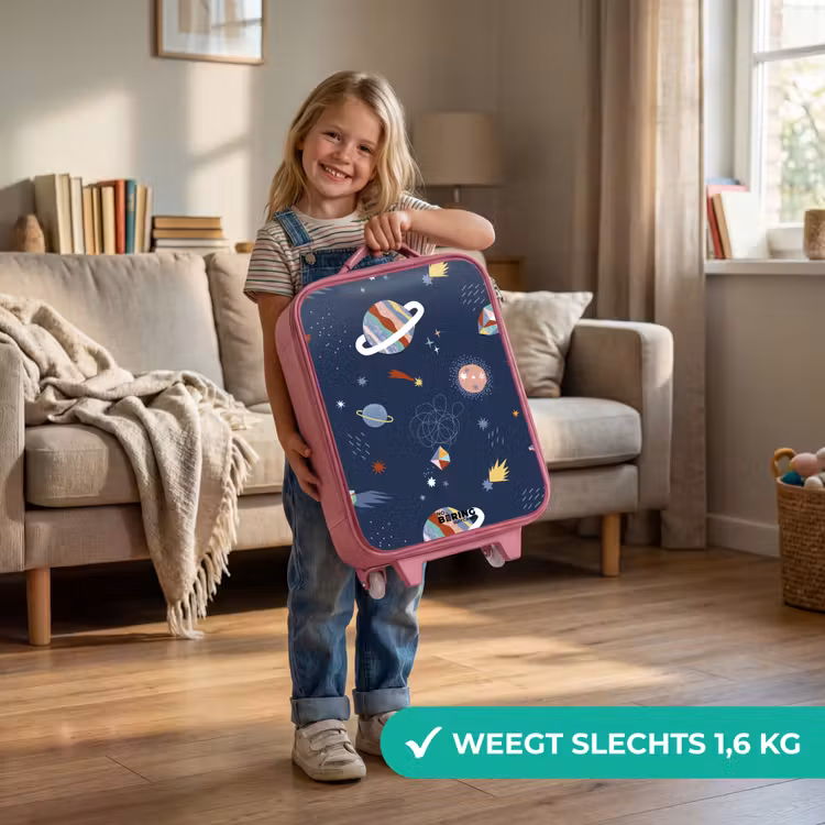 Kinderkoffer - Roze - Planeten in de hemel — 2