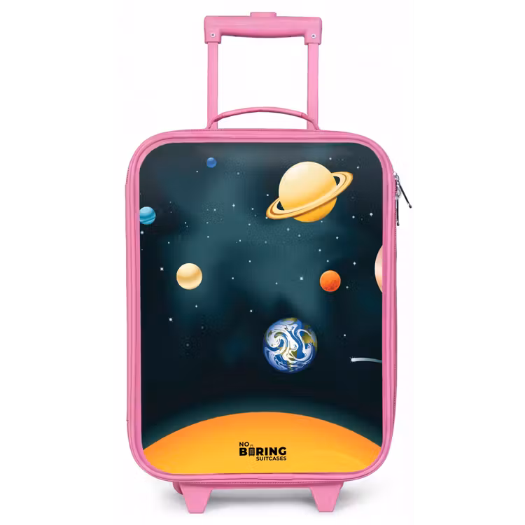 Kinderkoffer - Roze - Ruimte met planeten — 1