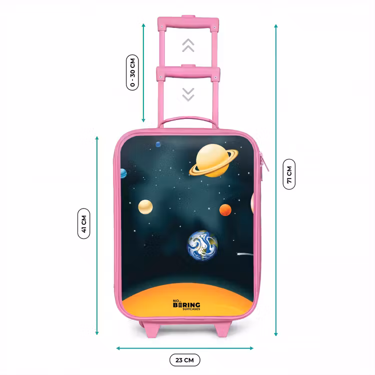 Kinderkoffer - Roze - Ruimte met planeten — 5