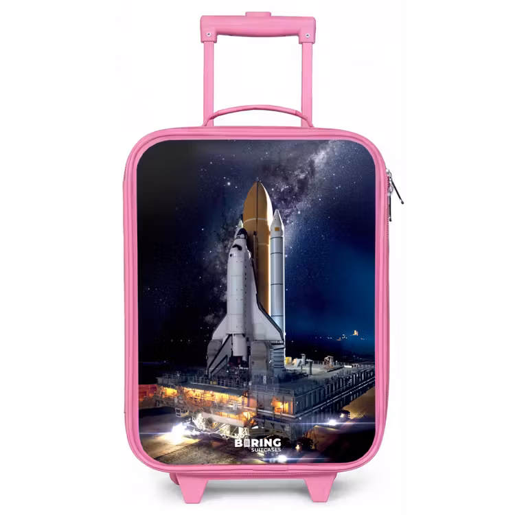Kinderkoffer - Roze - Spaceshuttle die kan opstijgen — 1