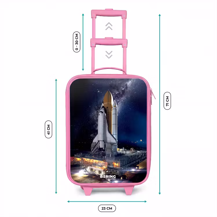 Kinderkoffer - Roze - Spaceshuttle die kan opstijgen — 5
