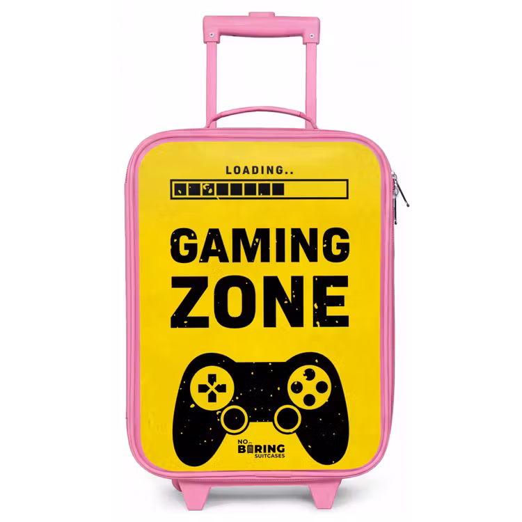 Kinderkoffer - Roze - Zwart-geel met gaming zone — 1