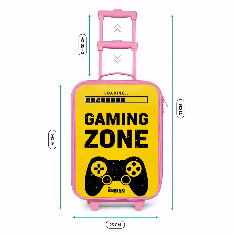 Kinderkoffer - Roze - Zwart-geel met gaming zone — 5