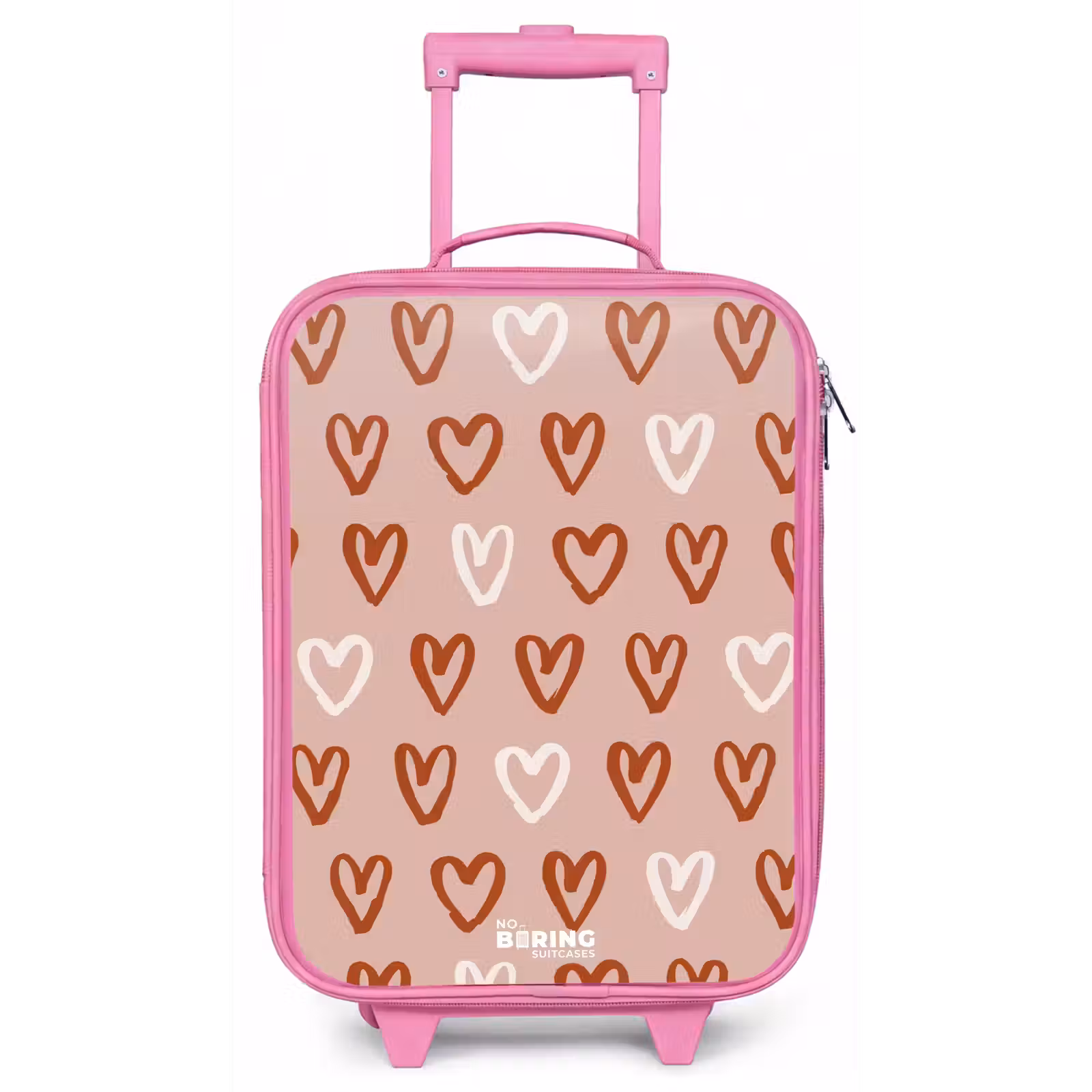Kinderkoffer - Roze - Hartjes patroon in roze en wit — 1