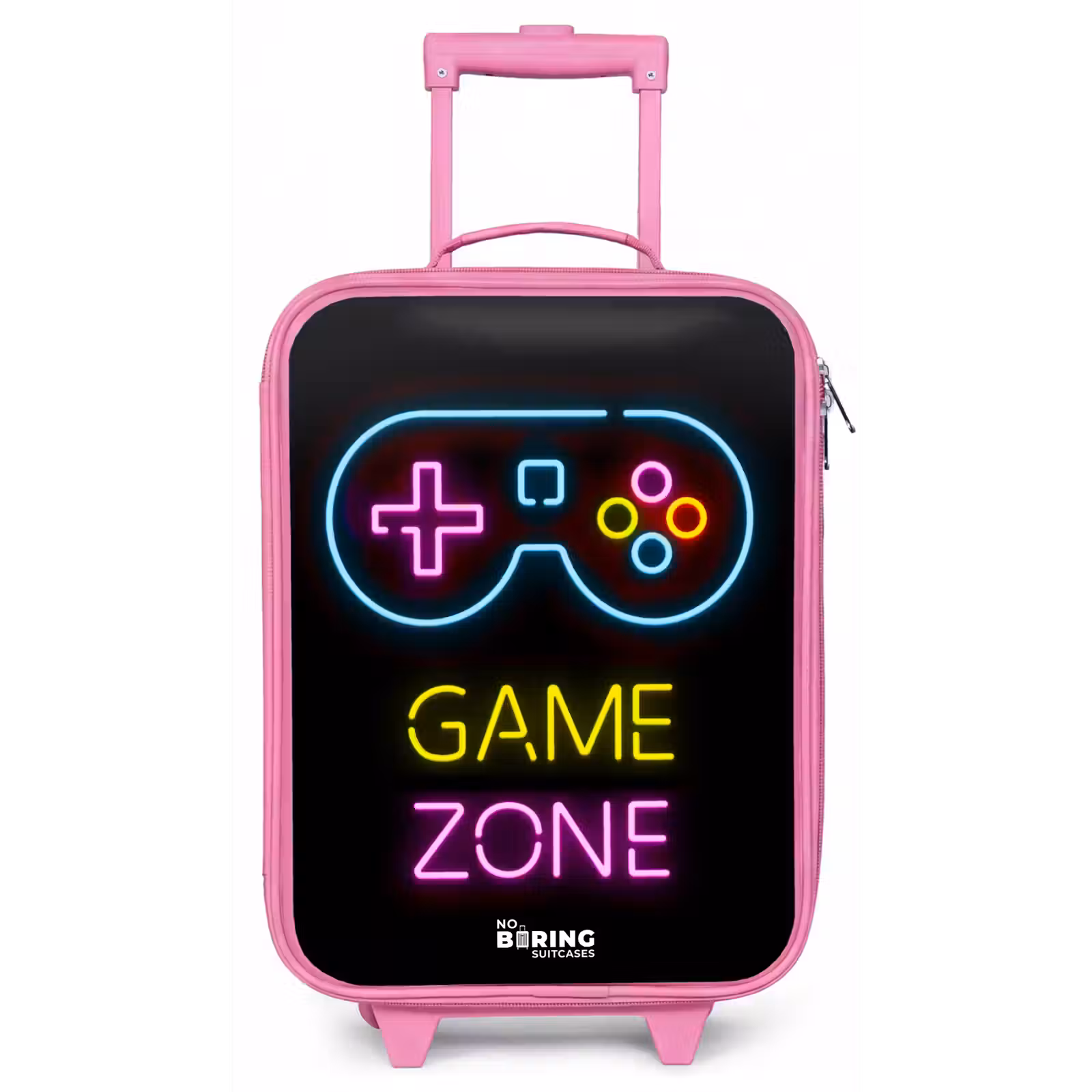 Kinderkoffer - Roze - Qoute met neonkleuren — 1