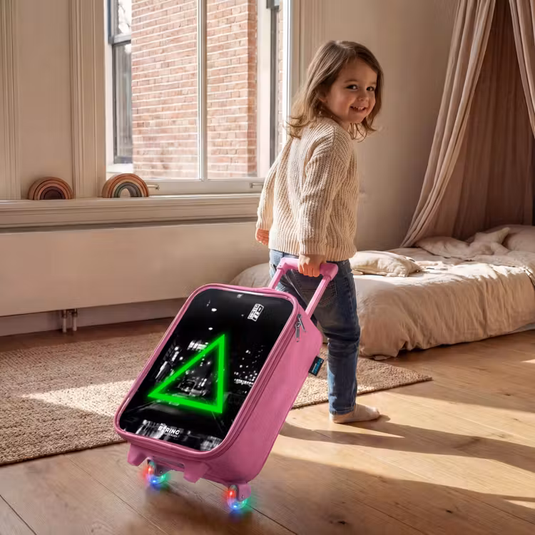 Kinderkoffer - Roze - Felgroene driehoek — 3