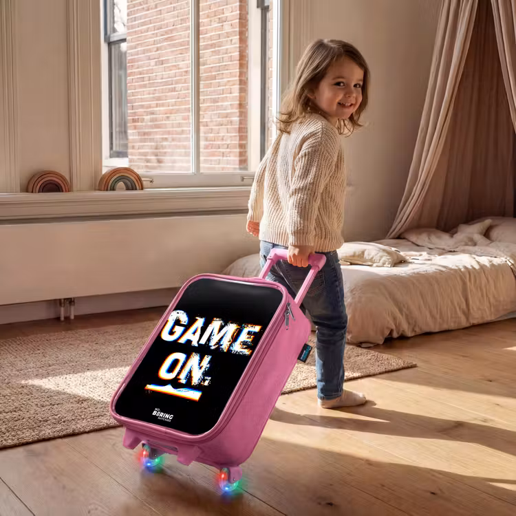 Kinderkoffer - Roze - Game on in zwart wit — 3