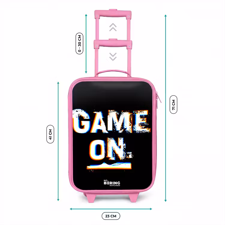 Kinderkoffer - Roze - Game on in zwart wit — 5