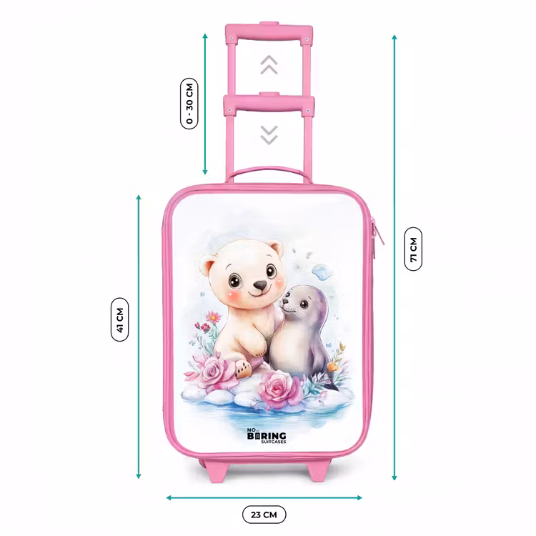 Kinderkoffer - Roze - IJsbeer en zeehond op een ijsschots — 5