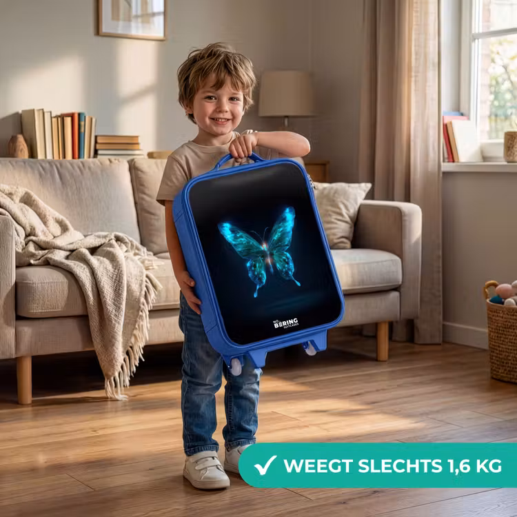 Kinderkoffer - Blauw - Magische digitale vlinder — 2