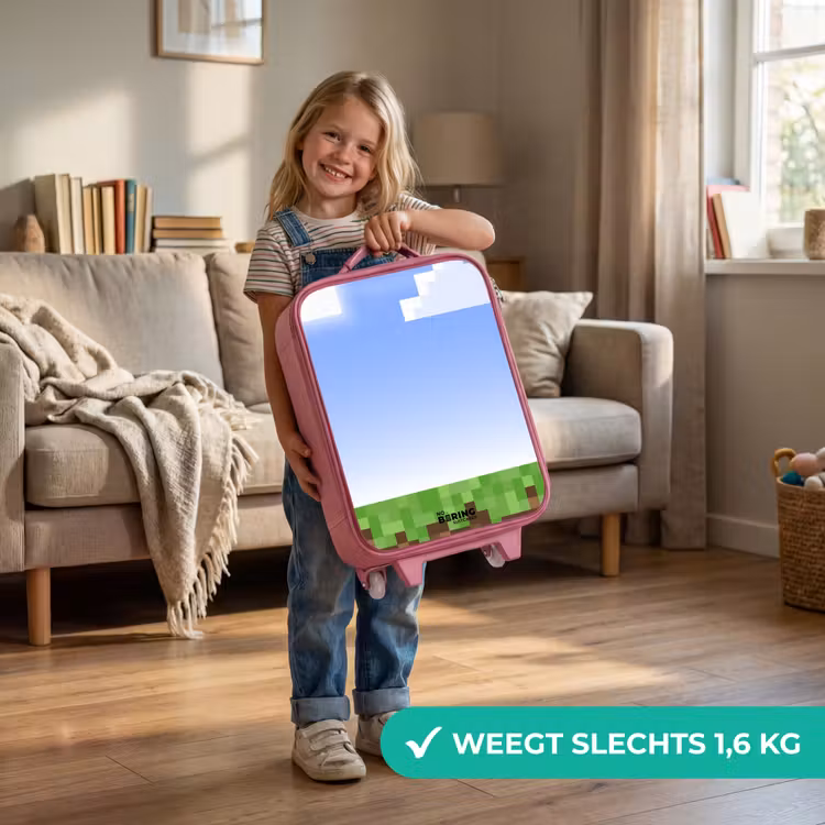 Kinderkoffer - Roze - Pixel wereld — 2