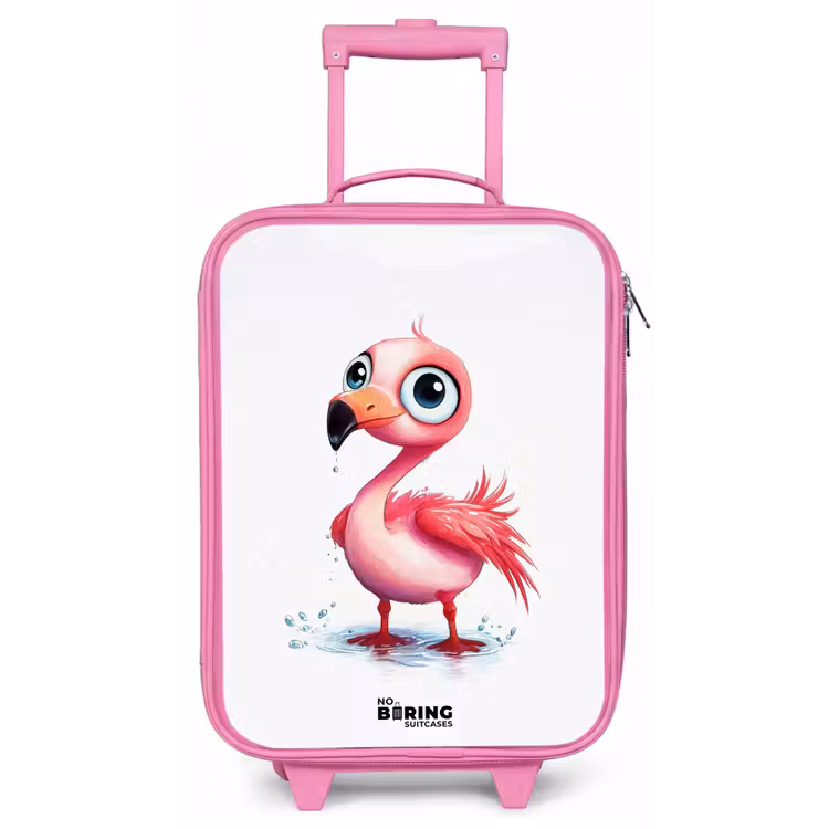 Kinderkoffer - Roze - Roze flamingo in het water — 1