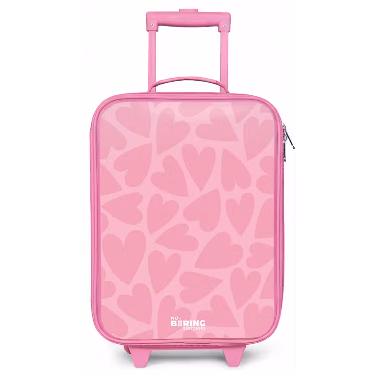 Kinderkoffer - Roze - Roze hartjes patroon — 1
