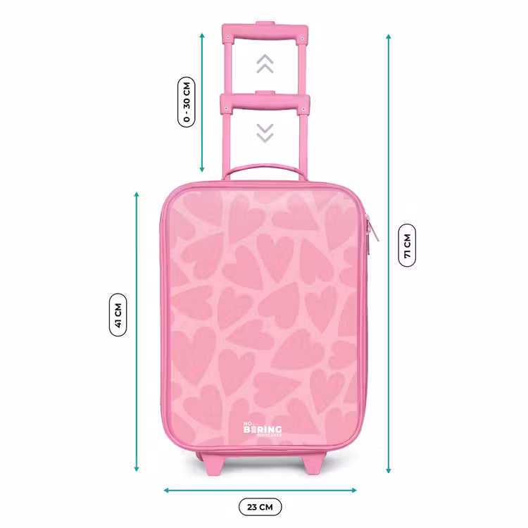 Kinderkoffer - Roze - Roze hartjes patroon — 5