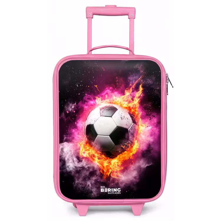 Kinderkoffer - Roze - Voetbal in roze vuur explosie — 1