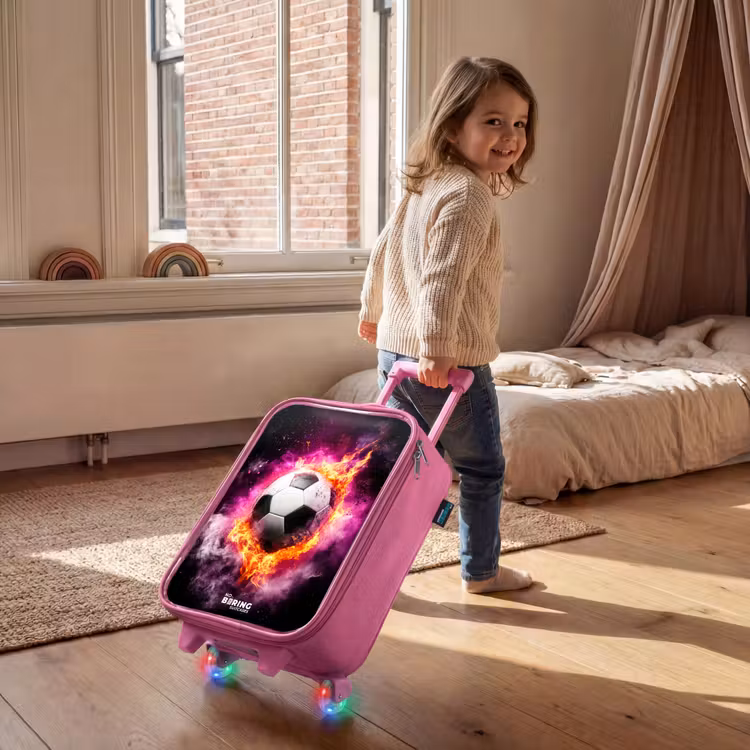 Kinderkoffer - Roze - Voetbal in roze vuur explosie — 3