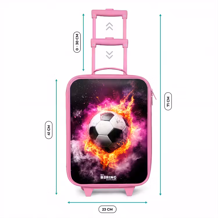 Kinderkoffer - Roze - Voetbal in roze vuur explosie — 5