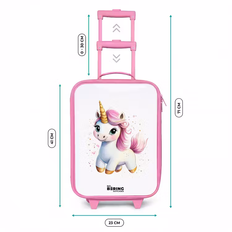 Kinderkoffer - Roze - Witte eenhoorn met roze manen — 5