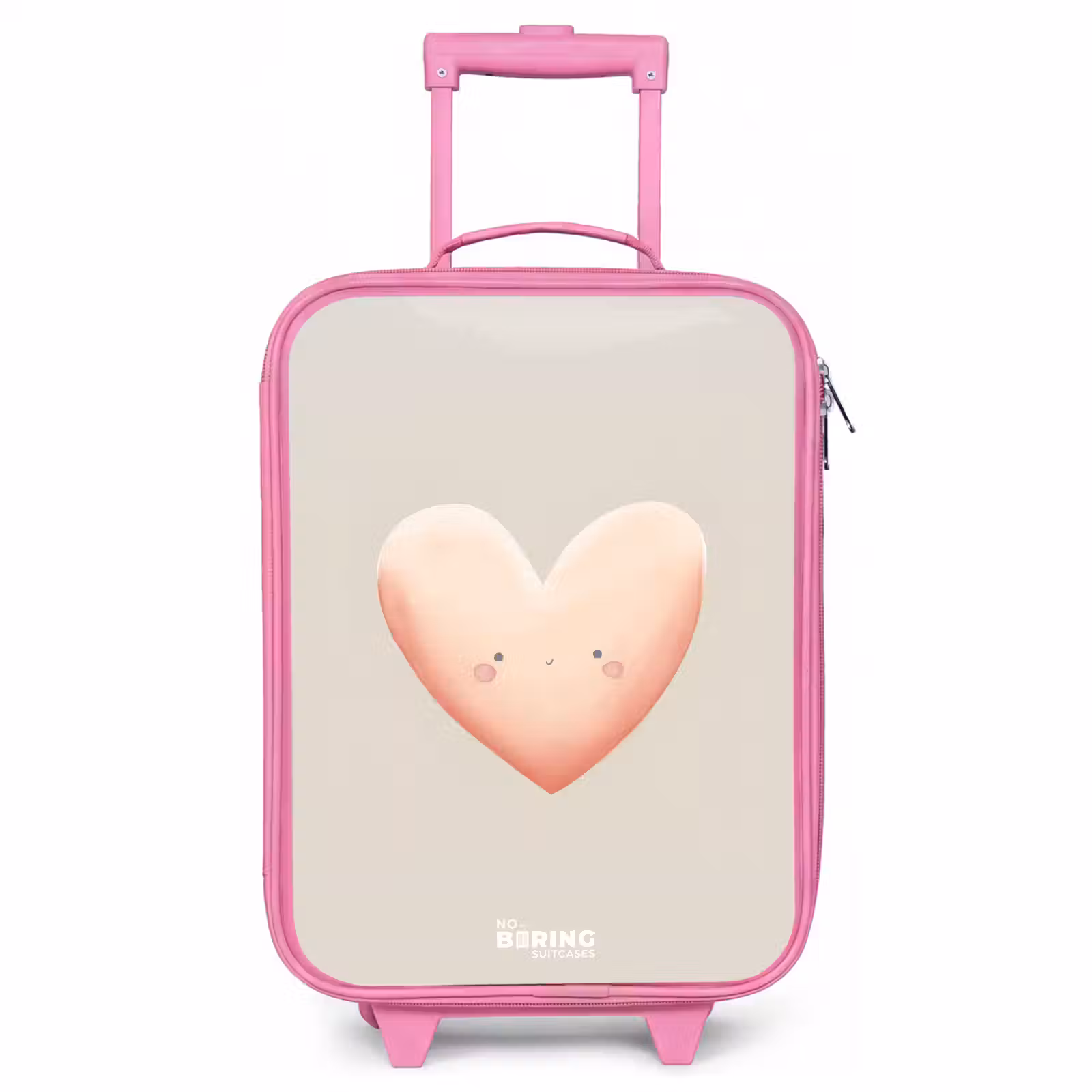 Kinderkoffer - Roze - Hart in pastel kleuren — 1