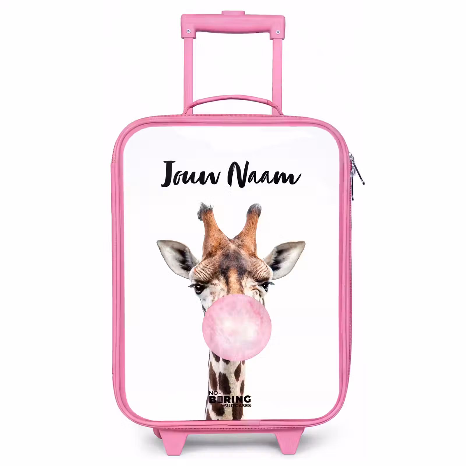Kinderkoffer met naam - Roze - Kauwende Kobus — 1