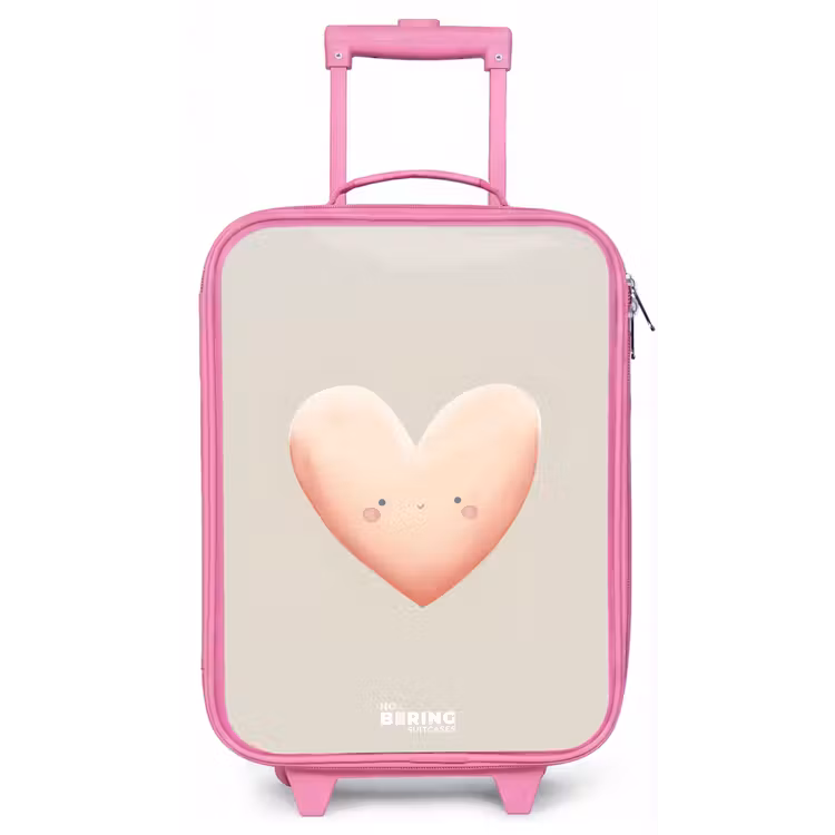 Kinderkoffer - Roze - Hart in pastel kleuren — 1