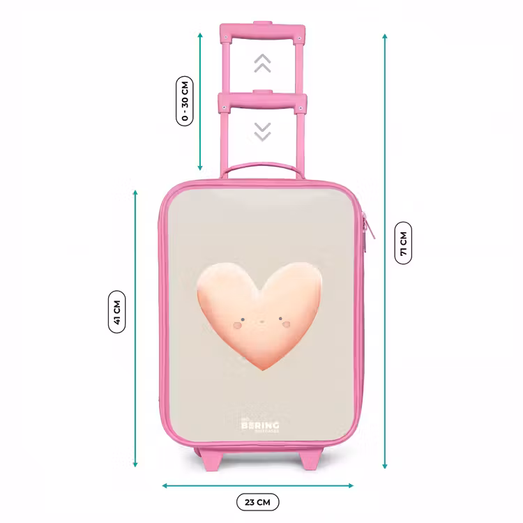Kinderkoffer - Roze - Hart in pastel kleuren — 5