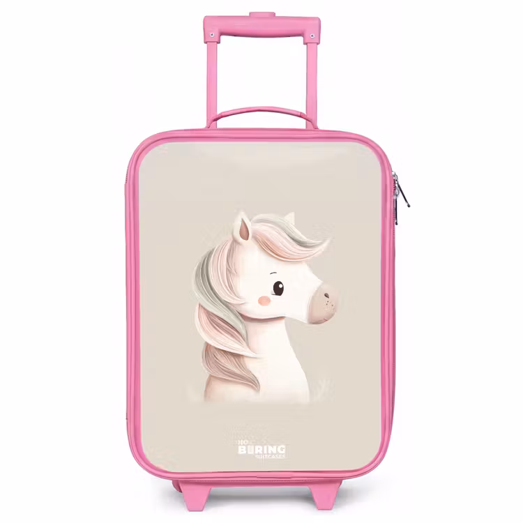 Kinderkoffer - Roze - Pony in roze pastel kleuren — 1