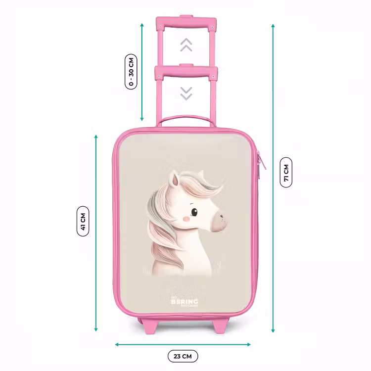 Kinderkoffer - Roze - Pony in roze pastel kleuren — 5