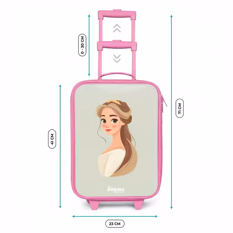 Kinderkoffer - Roze - Prinses met een tiara - Groen — 5