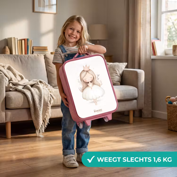 Kinderkoffer - Roze - Sierlijke prinses in het wit — 2