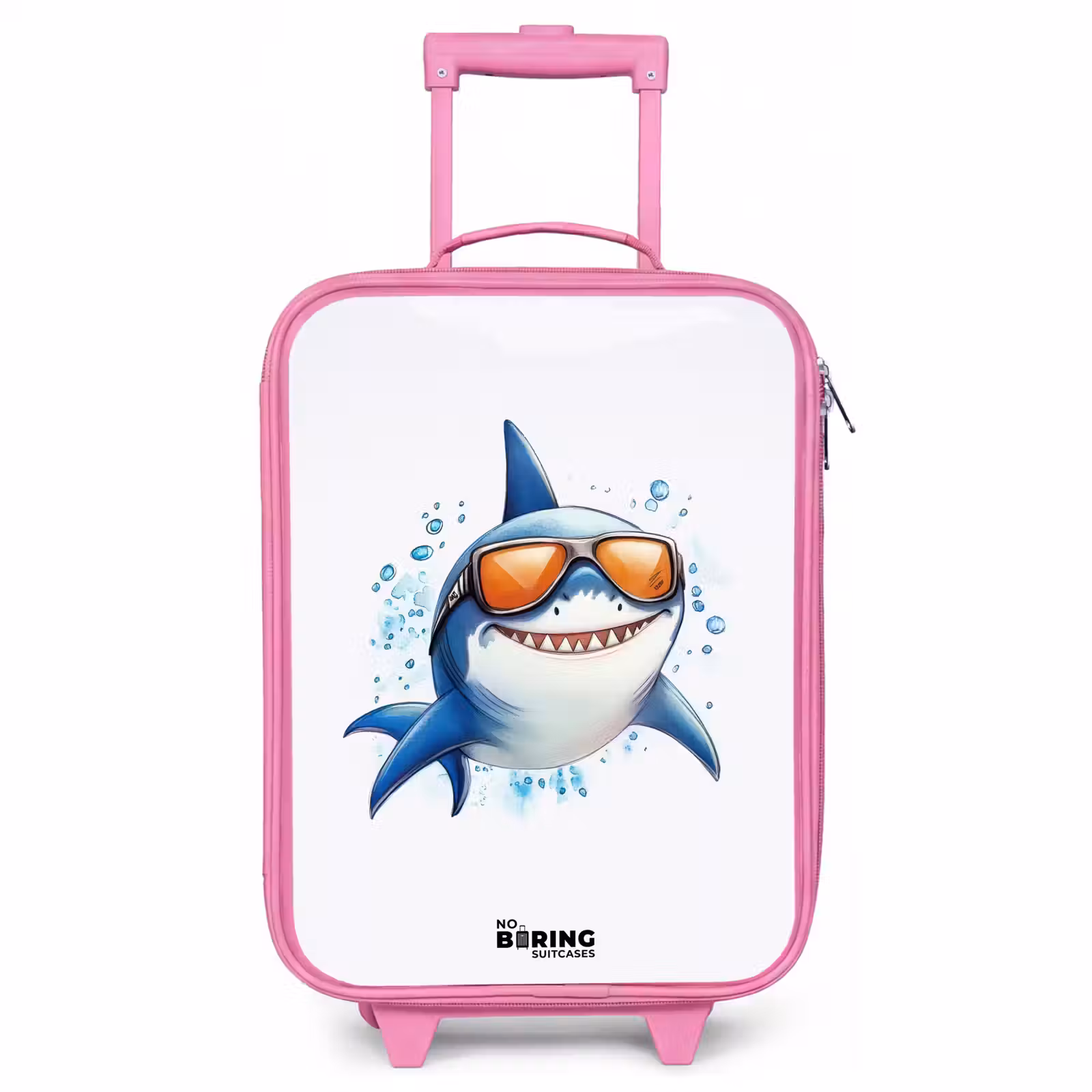 Kinderkoffer - Roze - Coole haai met zonnebril in het water — 1