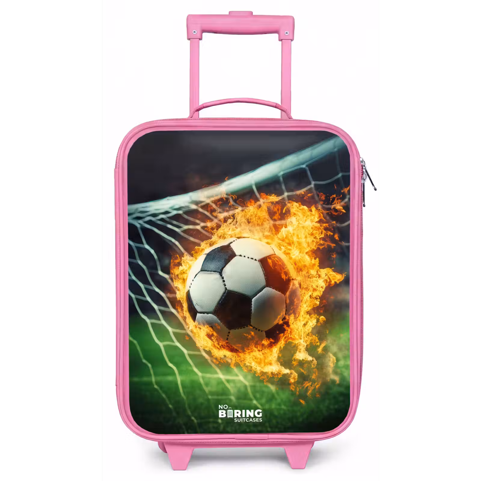 Kinderkoffer - Roze - Vuurvoetbal in doelnet vastgelegd — 1
