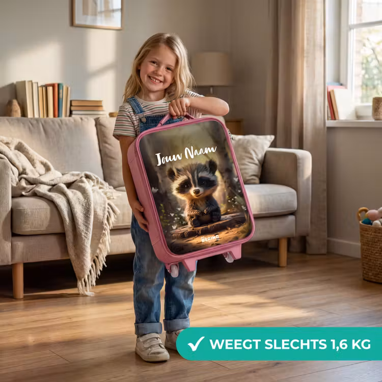 Kinderkoffer met naam - Roze - Bobby Bosboom — 2