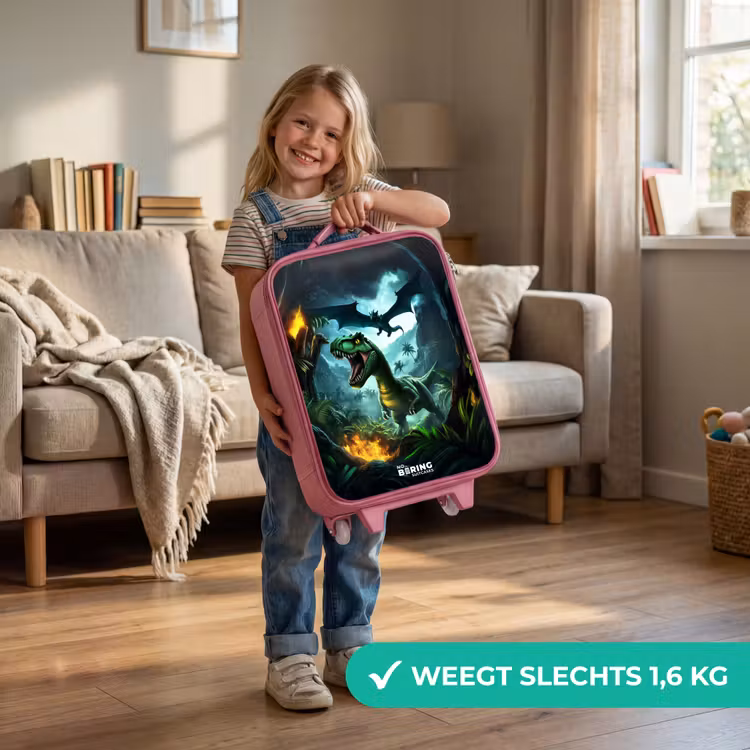 Kinderkoffer - Roze - Dinosaurus en draak in vurige junglevallei — 2