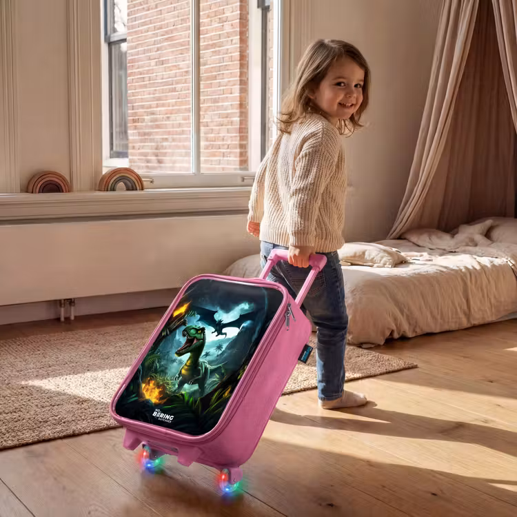 Kinderkoffer - Roze - Dinosaurus en draak in vurige junglevallei — 3