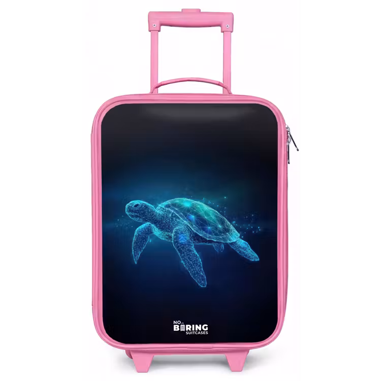 Kinderkoffer - Roze - Lichtgevende schildpad in digitale oceaan — 1