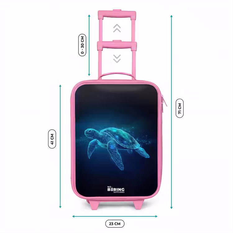 Kinderkoffer - Roze - Lichtgevende schildpad in digitale oceaan — 5
