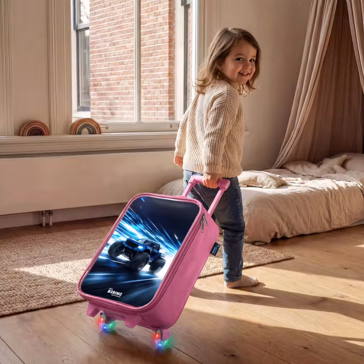 Kinderkoffer - Roze - Monstertruck raast door lichtsnelheid — 3