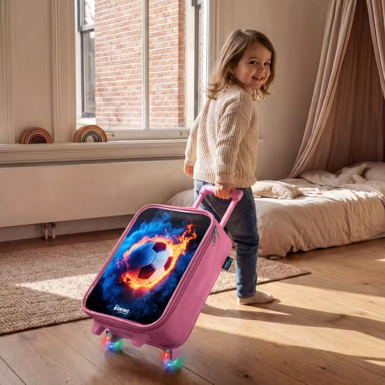 Kinderkoffer - Roze - Voetbal in vuur en ijs — 3