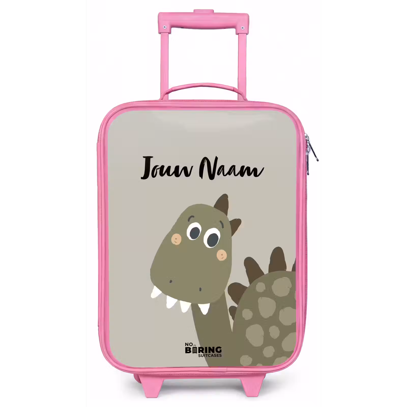 Kinderkoffer met naam - Roze - Danny dino — 1