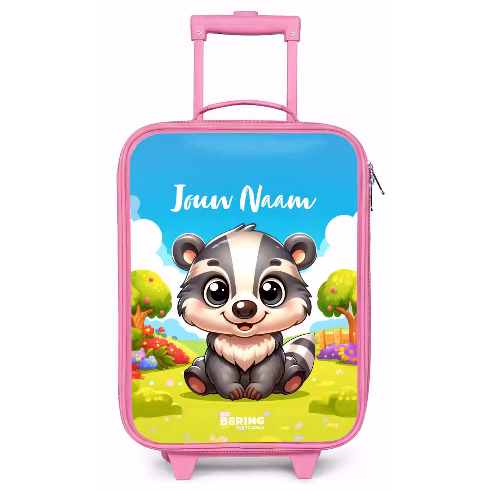 Kinderkoffer met naam - Roze - Willy Wipstaart — 1